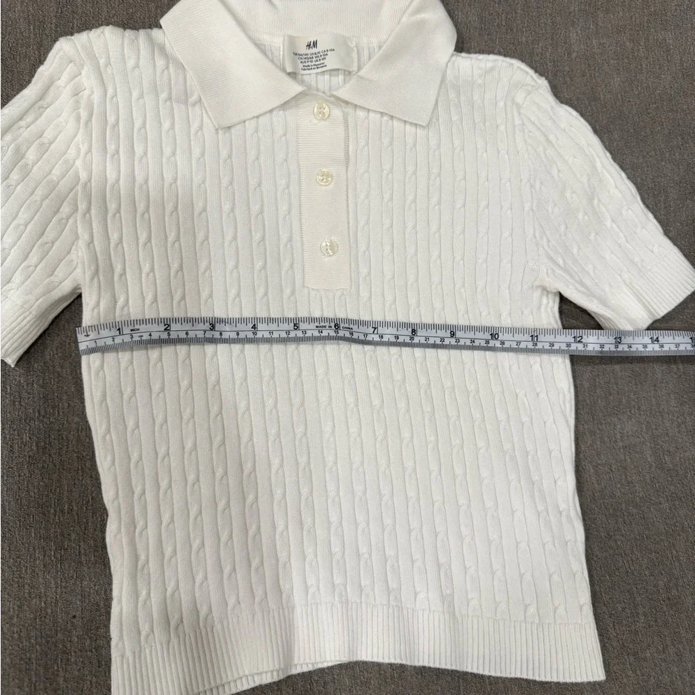 H&M Kids Cable Knit Polo Dress – Size 8–10Y (134/140)